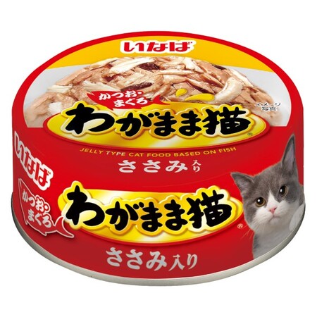 INABA Wagamam 115 г консервы для кошек микс тунцов с куриным филе в желе